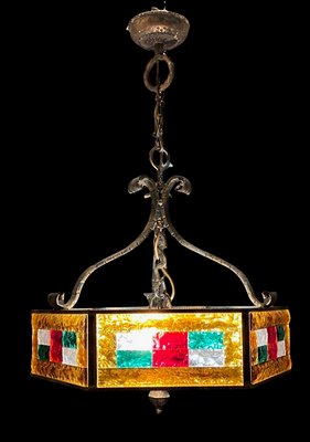 Vintage Italian Rustic Murano Glass Lamp-JJC-1107452