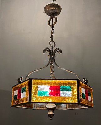 Vintage Italian Rustic Murano Glass Lamp-JJC-1107452