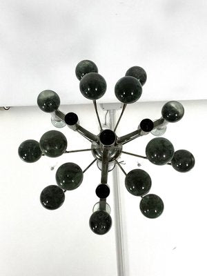 Vintage Italian Sciolari Chandelier in Chrome and Glass, 1970s-OT-1730417