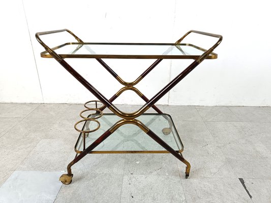 Vintage Italian Serving Trolley attributed to Cesare Lacca, 1950s-IRH-1788364