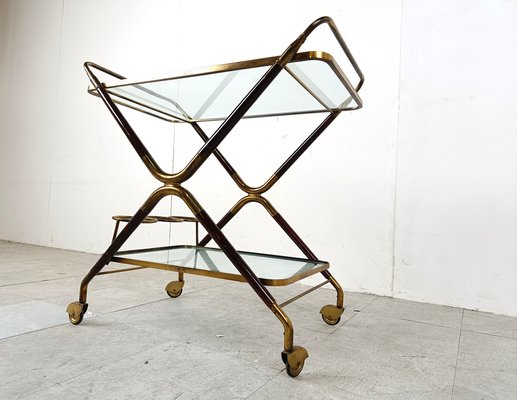 Vintage Italian Serving Trolley attributed to Cesare Lacca, 1950s-IRH-1788364