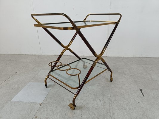 Vintage Italian Serving Trolley attributed to Cesare Lacca, 1950s-IRH-1788364