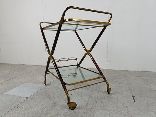 Vintage Italian Serving Trolley attributed to Cesare Lacca, 1950s-IRH-1788364