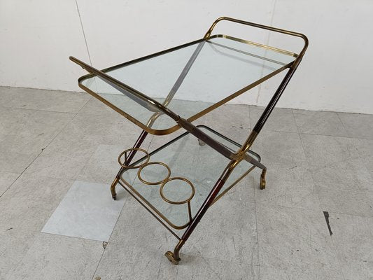 Vintage Italian Serving Trolley attributed to Cesare Lacca, 1950s-IRH-1788364