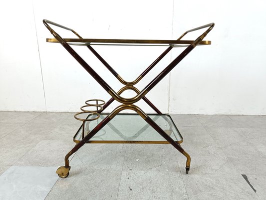 Vintage Italian Serving Trolley attributed to Cesare Lacca, 1950s-IRH-1788364