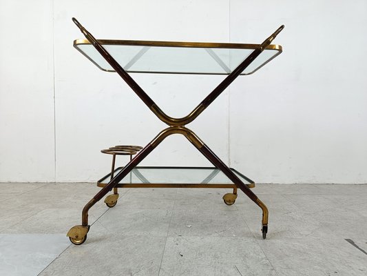 Vintage Italian Serving Trolley attributed to Cesare Lacca, 1950s-IRH-1788364