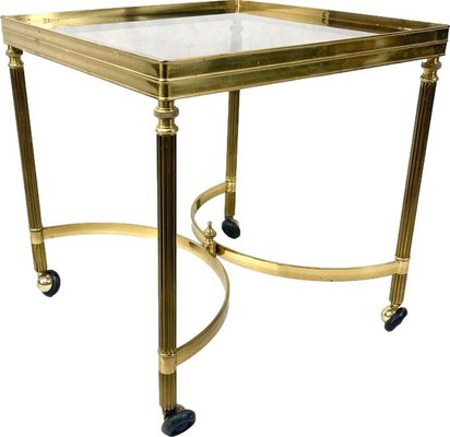 Vintage Italian Serving Trolley in Brass, 1960s-ZCY-1375474