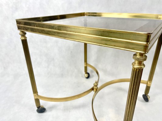 Vintage Italian Serving Trolley in Brass, 1960s-ZCY-1375474