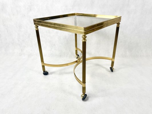 Vintage Italian Serving Trolley in Brass, 1960s-ZCY-1375474