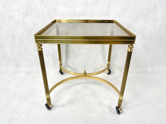 Vintage Italian Serving Trolley in Brass, 1960s-ZCY-1375474