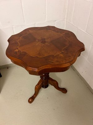 Vintage Italian Side Table with Intarsia-SZM-1764816