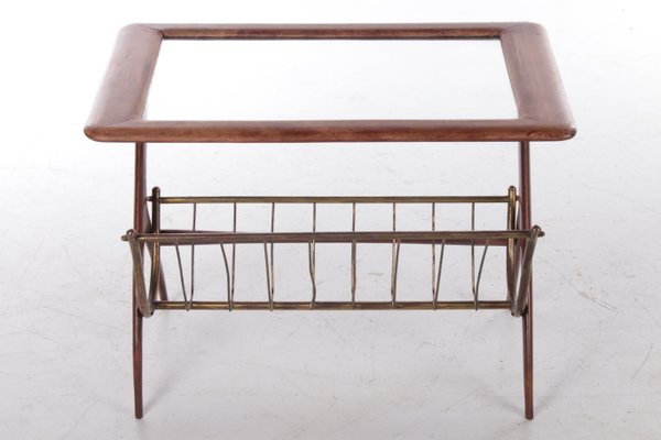 Vintage Italian Side Table with Magazine Rack by Ico Parisi, 1960s-EZZ-1065203