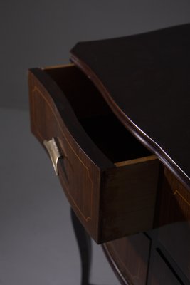 Vintage Italian Sideboard in Brass and Walnut Wood, 1950s-RCE-1802198