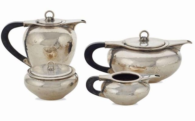 Vintage Italian Silver Coffee and Tea Service, 1930s-ZCI-751841