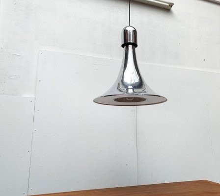 Vintage Italian Silver Pendant Lamp, 1970s-UAH-1293254