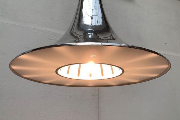 Vintage Italian Silver Pendant Lamp, 1970s-UAH-1293254