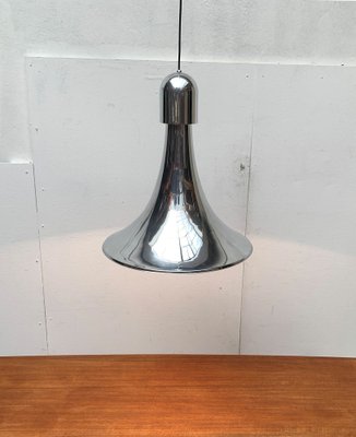 Vintage Italian Silver Pendant Lamp, 1970s-UAH-1293254