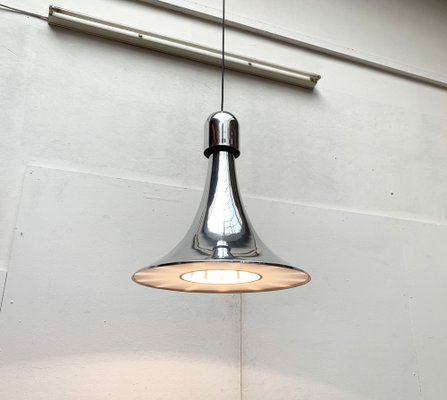 Vintage Italian Silver Pendant Lamp, 1970s-UAH-1293254