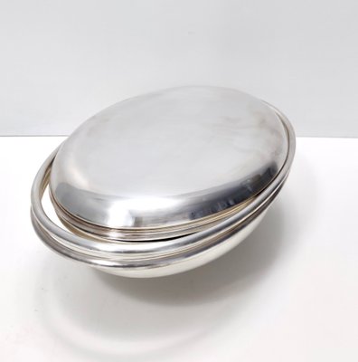 Vintage Italian Silver-Plated Metal Serving Plate by Lino Sabattini, 1970s-JPQ-2032417