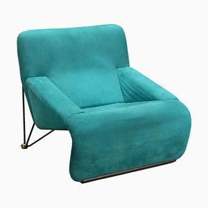 Vintage Italian Skipper Feeling Armchair in Alcantara, 1980s-VMM-1612037