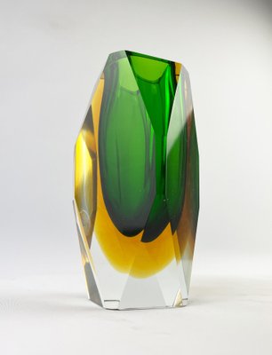 Vintage Italian Sommerso Murano Glass Vase, 1970s-UAH-1760203