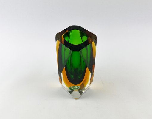 Vintage Italian Sommerso Murano Glass Vase, 1970s-UAH-1760203