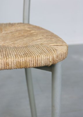 Vintage Italian Straw and Metal Chair-HGJ-1170072