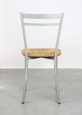 Vintage Italian Straw and Metal Chair-HGJ-1170072