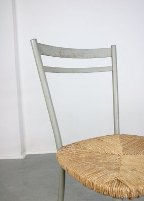 Vintage Italian Straw and Metal Chair-HGJ-1170072