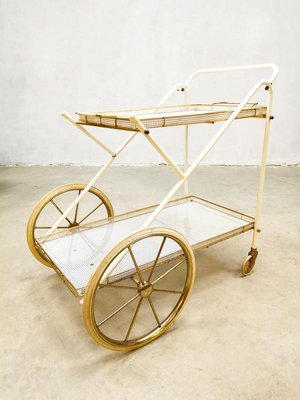 Vintage Italian Style Brass & Steel Trolley-BW-1168495