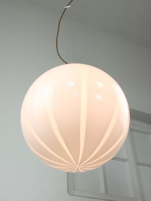 Vintage Italian Swirl Globe Pendant Lamp, 1970s-HGJ-1723063