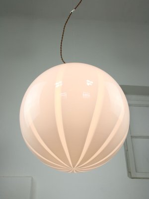 Vintage Italian Swirl Globe Pendant Lamp, 1970s-HGJ-1723063