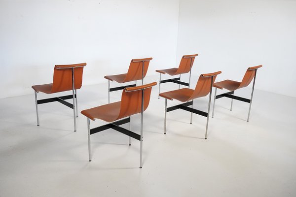 Vintage Italian T-Chairs from ICF De Padova, 1960s, Set of 6-TEA-2021481