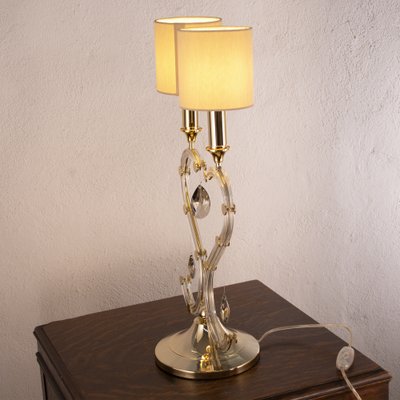 Vintage Italian Table Lamp with Swarovski Pendants, 1990s-MPO-1770880