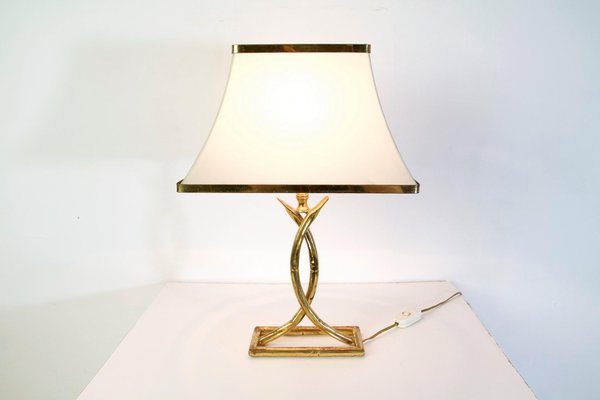 Vintage Italian Table Lamps in Brass, 1970s, Set of 2-FO-991897