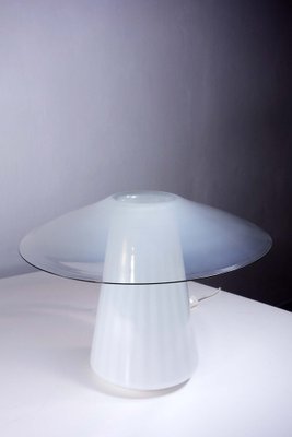 Vintage Italian White Murano Glass Table Lamp, 1970-KGD-2042967