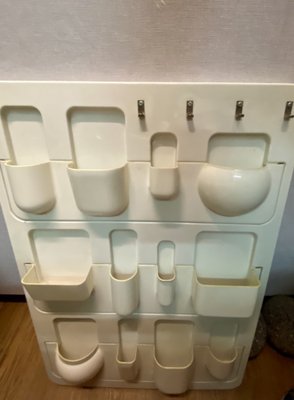 Vintage Italian White Plastic Wall Shelf from Utensilo, 1970s-PYR-1393218