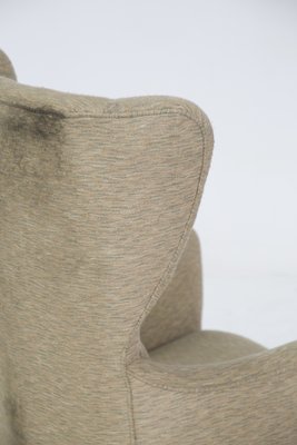 Vintage Italian Wood and Fabric Armchairs attributed to Paolo Buffa, 1950s, Set of 2-RCE-1449698