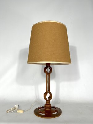 Vintage Italian Wood Table Lamp, 1950s-OT-1313226