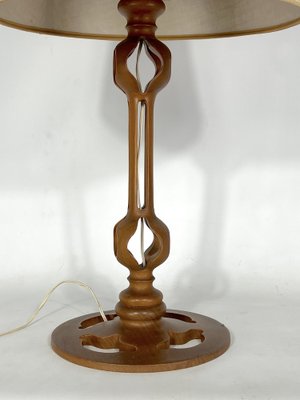 Vintage Italian Wood Table Lamp, 1950s-OT-1313226