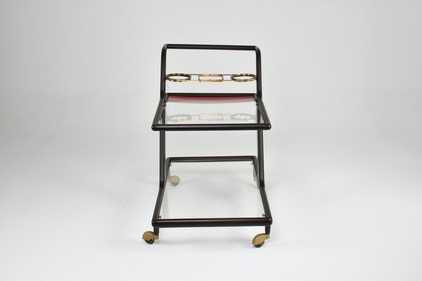 Vintage Italian Wooden Serving Cart, 1950s-GXL-2035113