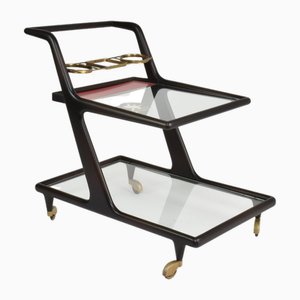 Vintage Italian Wooden Serving Cart, 1950s-GXL-2035113