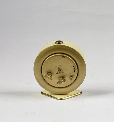 Vintage Italian Yellow Cream and Gilding Alarm Clock with Ringtone from Emes, 1960s-RAQ-1231495