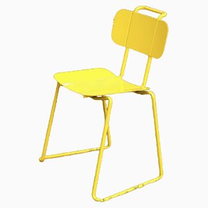 Vintage Italian Yellow Metal Chair, 1980s-HUY-1727783