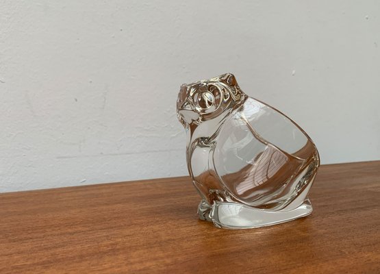 Vintage Japanese Crystal Glass Owl Bowl from Sasaki, 1970s-UAH-1438732