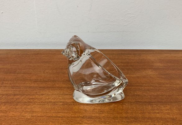 Vintage Japanese Crystal Glass Owl Bowl from Sasaki, 1970s-UAH-1438732