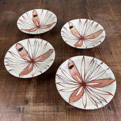 Vintage Japanese Kozara Plates in Ceramic, 1970s, Set of 4-DWL-2035407