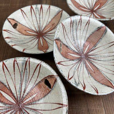 Vintage Japanese Kozara Plates in Ceramic, 1970s, Set of 4-DWL-2035407