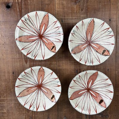 Vintage Japanese Kozara Plates in Ceramic, 1970s, Set of 4-DWL-2035407