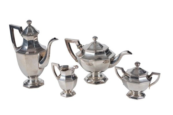 Vintage Japanese Tea and Coffee Silver Set, 1970s, Set of 4-ZCI-751863